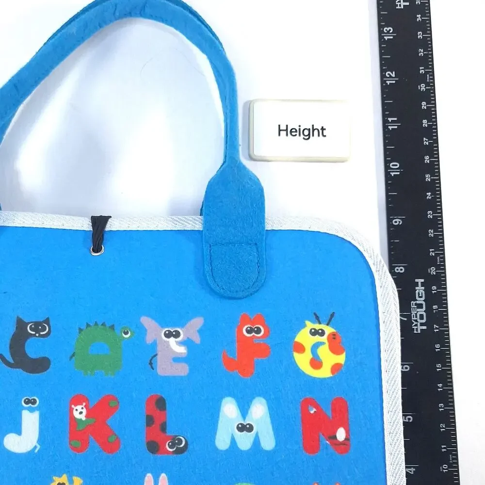 Montessori Busy Board Quiet Book Toddler Sensory Learning Travel Toy Blue